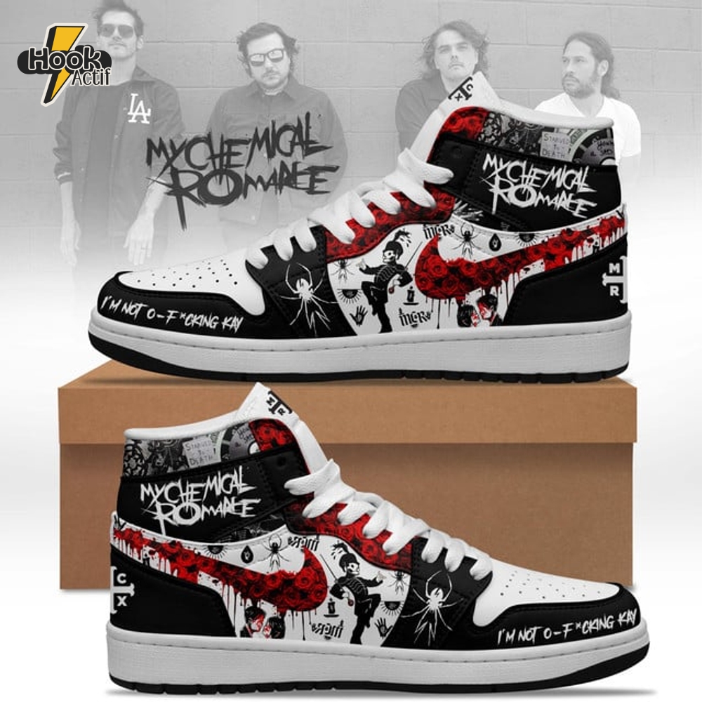My Chemical Romance IâÂÂm Not Okay New 2025 Air Jordan 1 Sneakers My Chemical Romance IâÂÂm Not Okay New 2025 Air Jordan 1 Sneakers