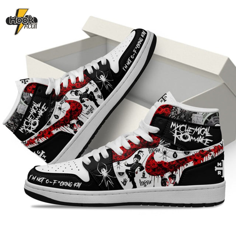 My Chemical Romance IâÂÂm Not Okay New 2025 Air Jordan 1 Sneakers My Chemical Romance IâÂÂm Not Okay New 2025 Air Jordan 1 Sneakers