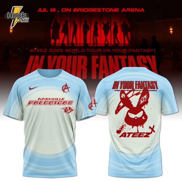 Nashville Predators x Ateez 2025 World Tour In Your Fantasy Premium Shirt