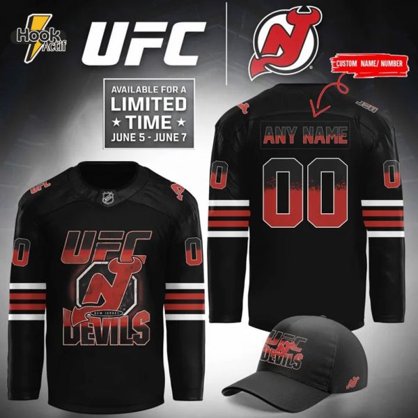 New Jersey Devils x UFC 2025 Personalized Hockey Jersey
