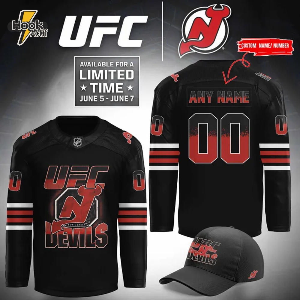 New Jersey Devils x UFC 2025 Personalized Hockey Jersey New Jersey Devils x UFC 2025 Personalized Hockey Jersey