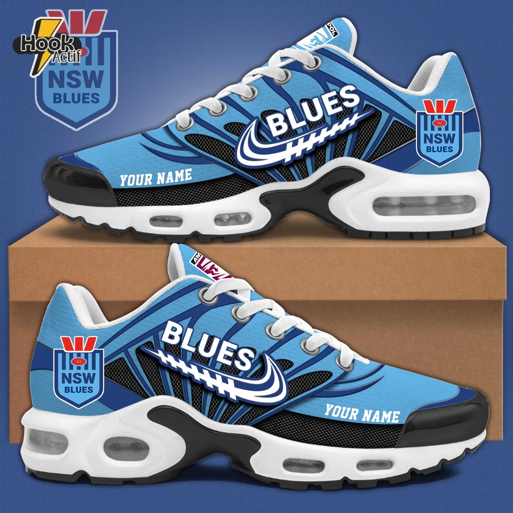 New South Wales Blues State of Origin Air Max Plus Sneakers 2025 New South Wales Blues State of Origin Air Max Plus Sneakers 2025
