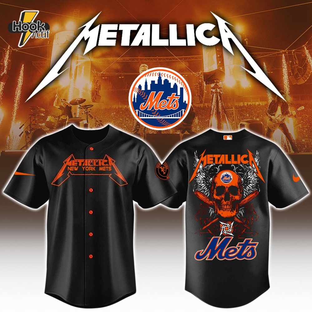 New York Mets MLB x Metallica Jersey Limited Edition New York Mets MLB x Metallica Jersey Limited Edition