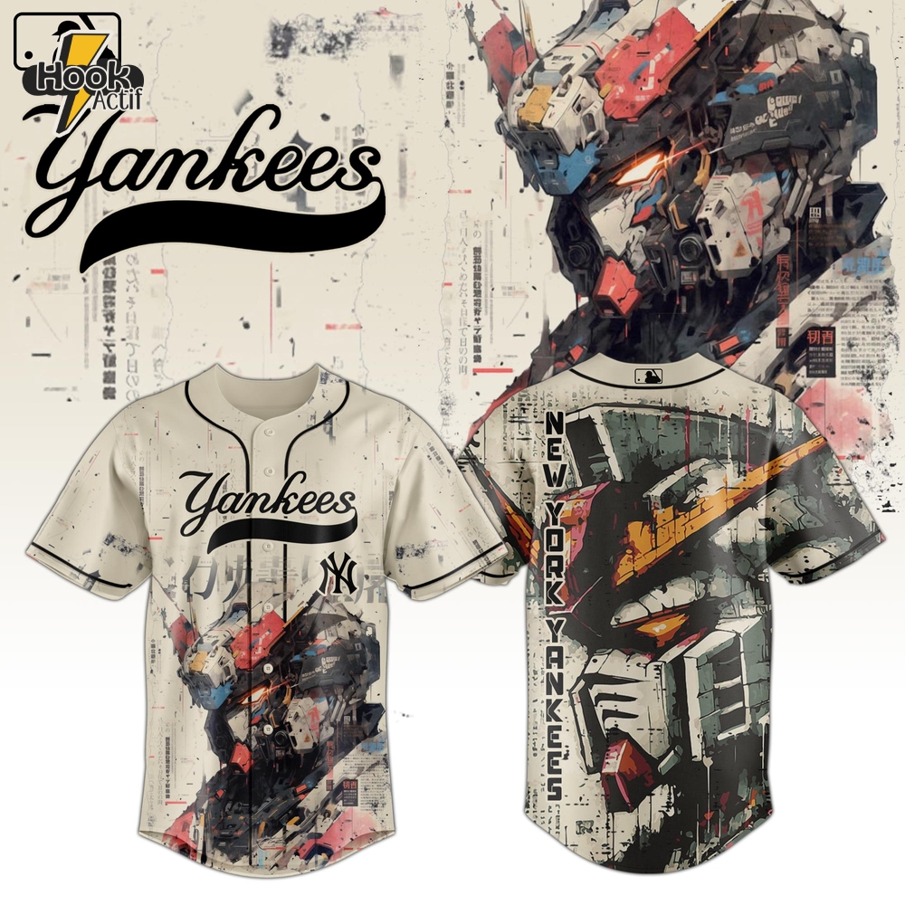 New York Yankees MLB x Gundam Robot 2025 Limited Jersey New York Yankees MLB x Gundam Robot 2025 Limited Jersey