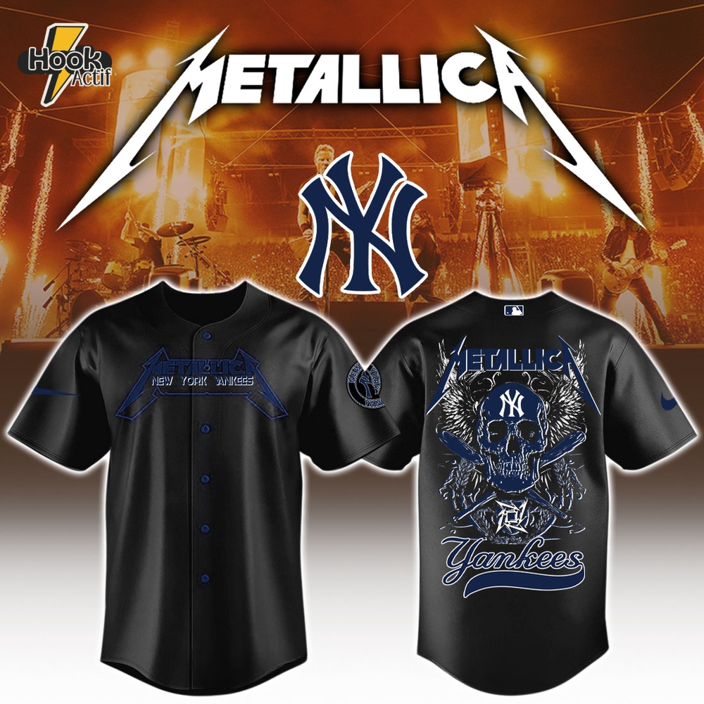 New York Yankees MLB x Metallica Jersey Limited Edition New York Yankees MLB x Metallica Jersey Limited Edition