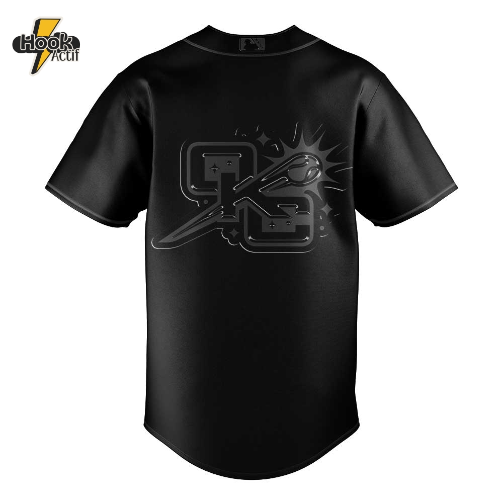 Oklahoma City Comets Back in Black Premium Baseball Jersey Oklahoma City Comets Back in Black Premium Baseball Jersey