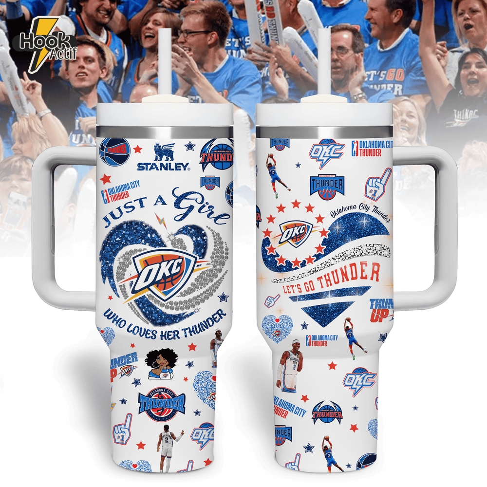 Oklahoma City Thunder Let's Go Thunder 40oz Stanley Tumbler Oklahoma City Thunder Let's Go Thunder 40oz Stanley Tumbler