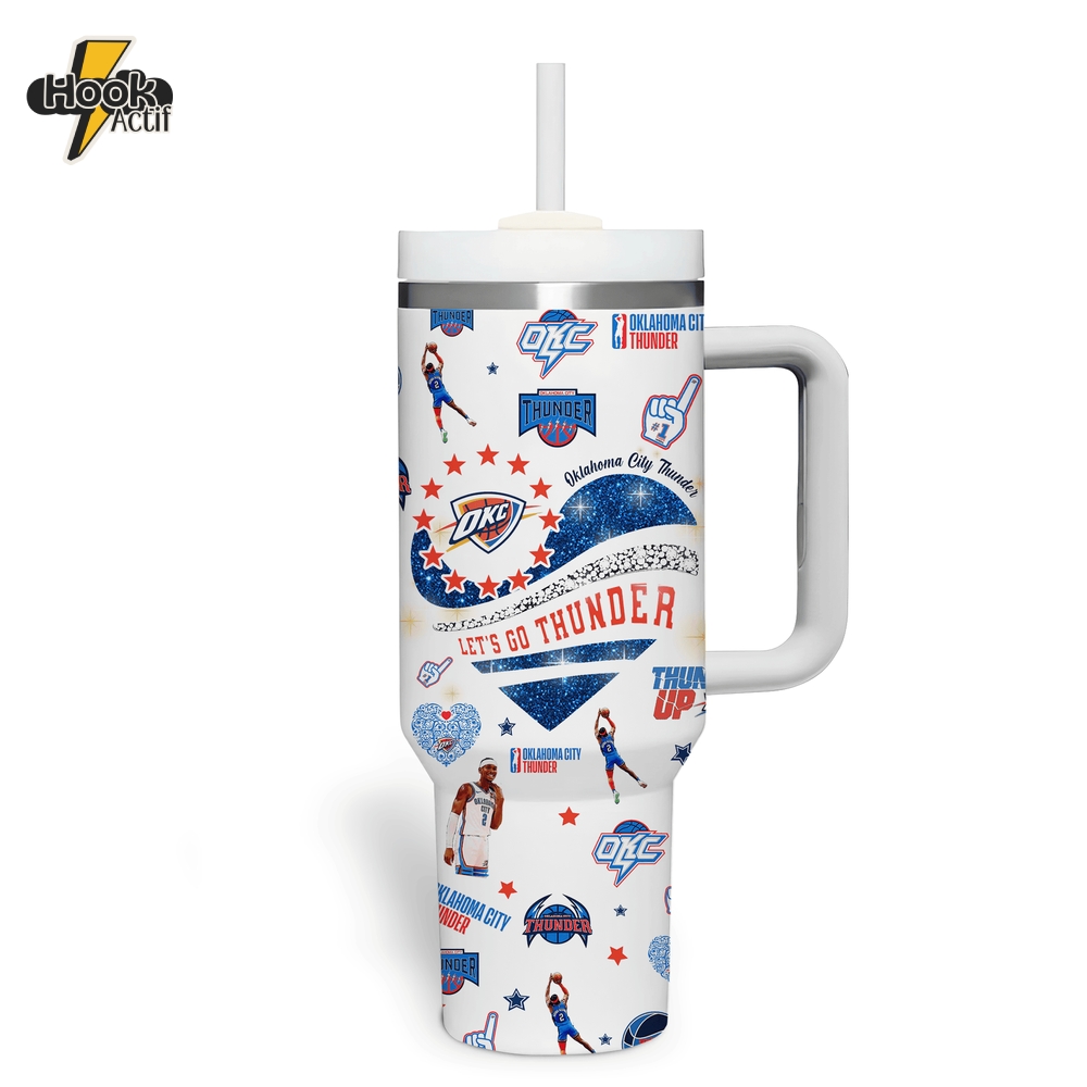 Oklahoma City Thunder Let's Go Thunder 40oz Stanley Tumbler Oklahoma City Thunder Let's Go Thunder 40oz Stanley Tumbler