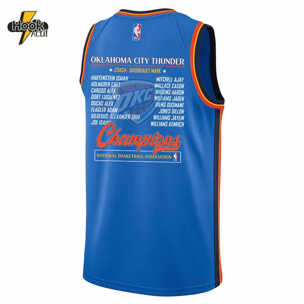 Oklahoma City Thunder NBA 2025 Champions Basketball Jersey Oklahoma City Thunder NBA 2025 Champions Basketball Jersey