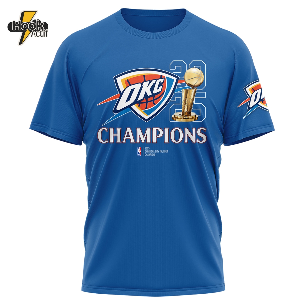 Oklahoma City Thunder NBA 2025 Champions Premium Shirt Oklahoma City Thunder NBA 2025 Champions Premium Shirt