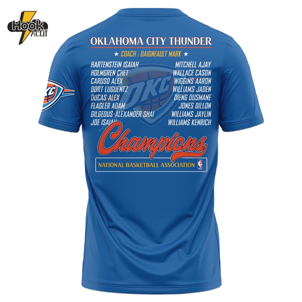 Oklahoma City Thunder NBA 2025 Champions Premium Shirt Oklahoma City Thunder NBA 2025 Champions Premium Shirt