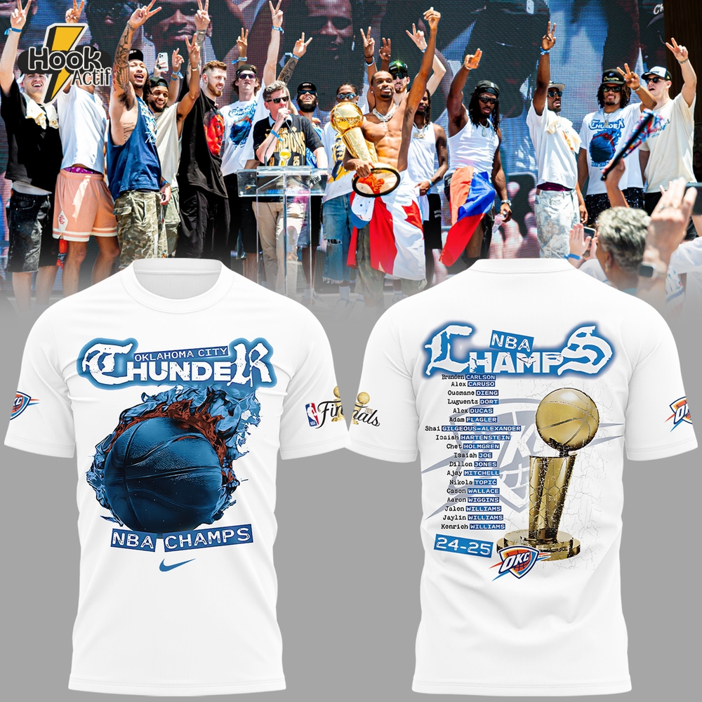 Oklahoma City Thunder NBA Champions 2025 T-Shirt Oklahoma City Thunder NBA Champions 2025 T-Shirt