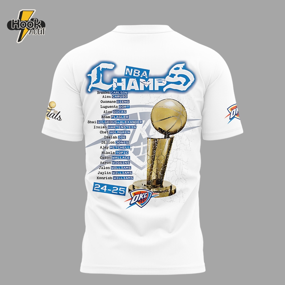 Oklahoma City Thunder NBA Champions 2025 T-Shirt Oklahoma City Thunder NBA Champions 2025 T-Shirt
