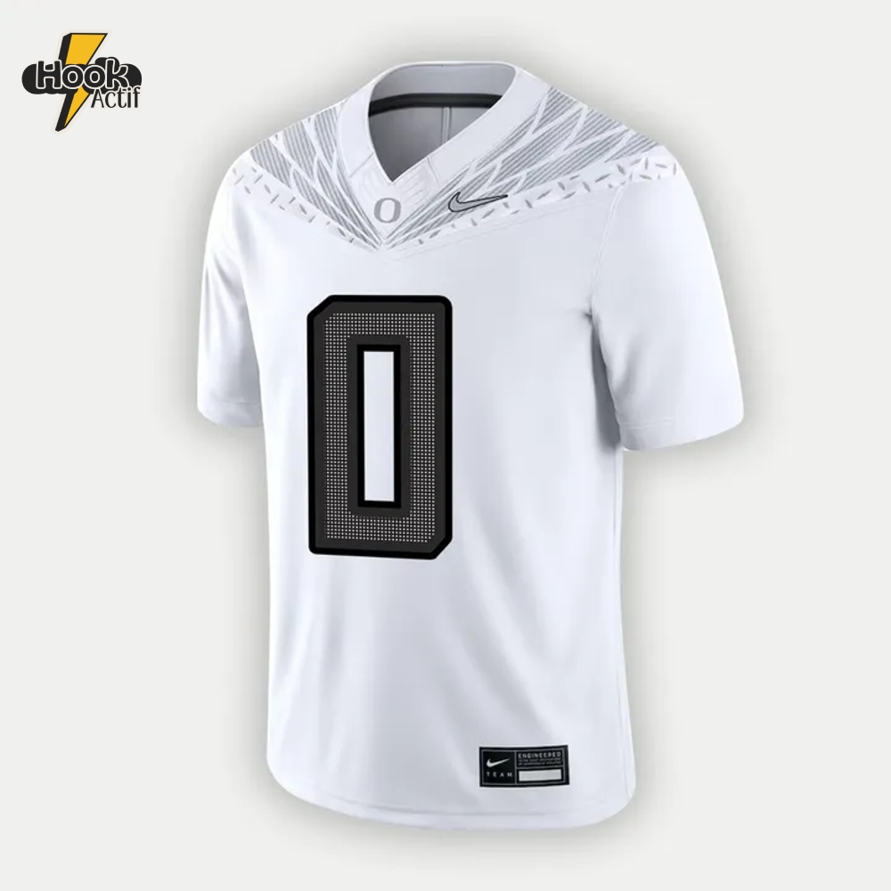 Oregon Ducks Game 2025 White Premium Football Jersey Oregon Ducks Game 2025 White Premium Football Jersey