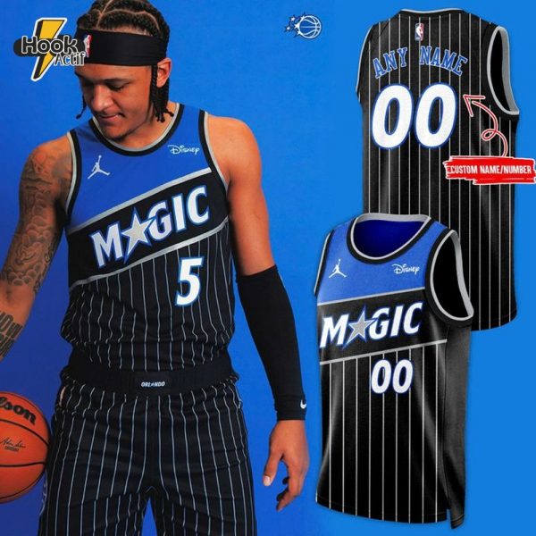 Orlando Magic The Star Uniform 2025 Personalized Basketball Jersey - Black