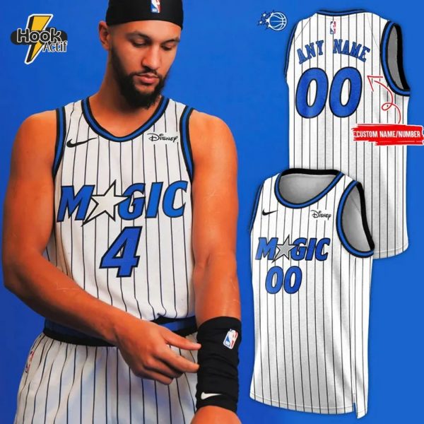 Orlando Magic The Star Uniform 2025 Personalized Basketball Jersey - White