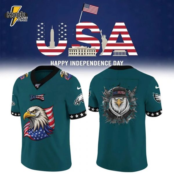 Philadelphia Eagles 2025 Happy Independence Day Limited Football Jersey