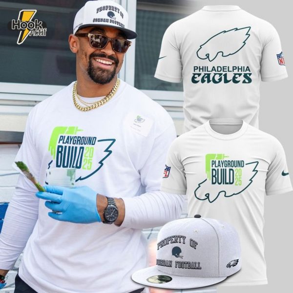 Philadelphia Eagles Playground Build Eagles Stroke 2025 Special White Tee