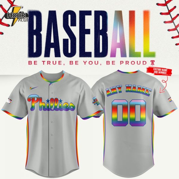 Philadelphia Phillies Happy Pride Month 2025 Personalized Baseball Jersey