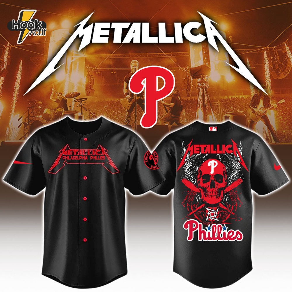 Philadelphia Phillies MLB x Metallica Jersey Limited Edition Philadelphia Phillies MLB x Metallica Jersey Limited Edition