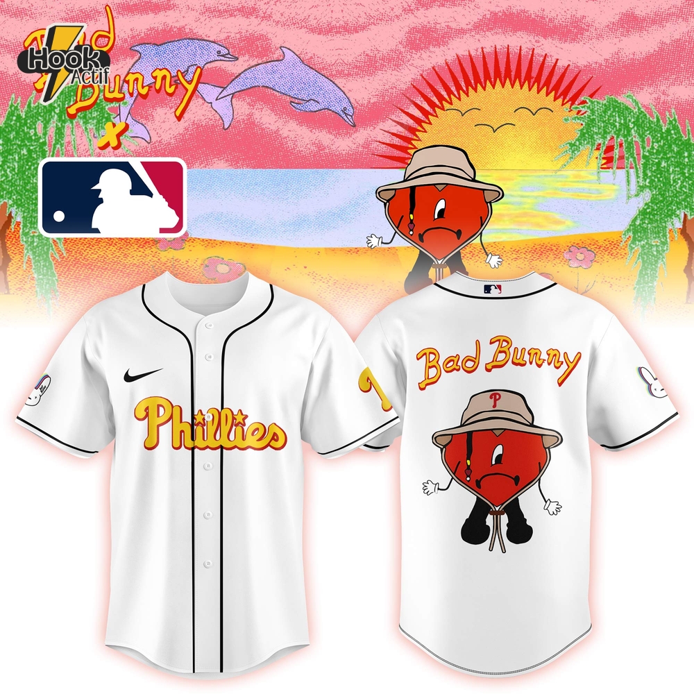 Philadelphia Phillies x Bad Bunny Colab 2025 Limited Editon Baseball Jersey Philadelphia Phillies x Bad Bunny Colab 2025 Limited Editon Baseball Jersey