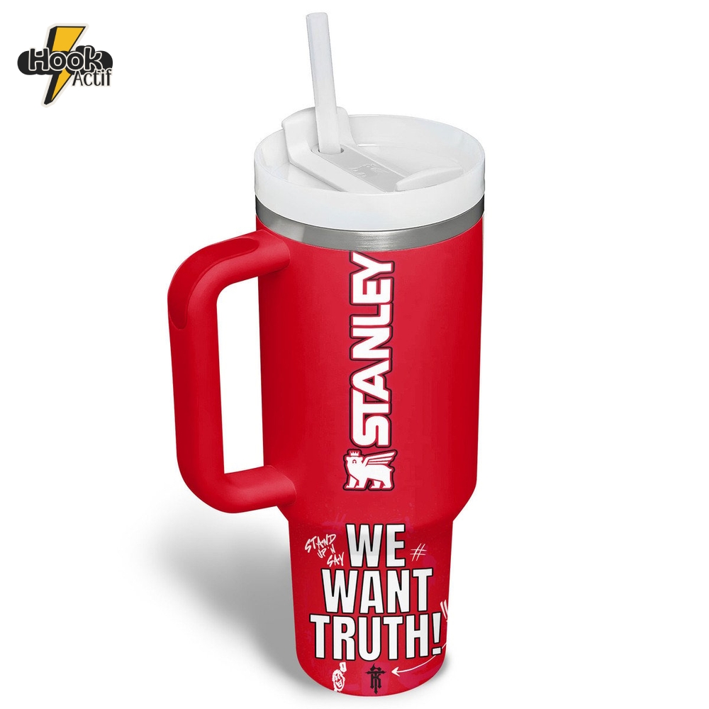 R-Truth "We want Truth!" Tumbler 40oz with Handle R-Truth "We want Truth!" Tumbler 40oz with Handle
