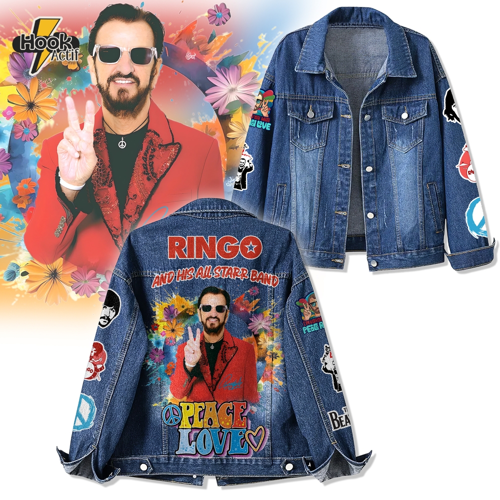 Ringo Starr "PEACE LOVE" 2025 Limited Edition Denim Jacket Ringo Starr "PEACE LOVE" 2025 Limited Edition Denim Jacket