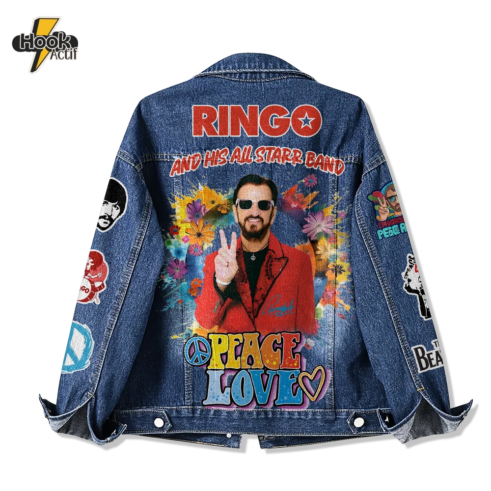 Ringo Starr "PEACE LOVE" 2025 Limited Edition Denim Jacket Ringo Starr "PEACE LOVE" 2025 Limited Edition Denim Jacket