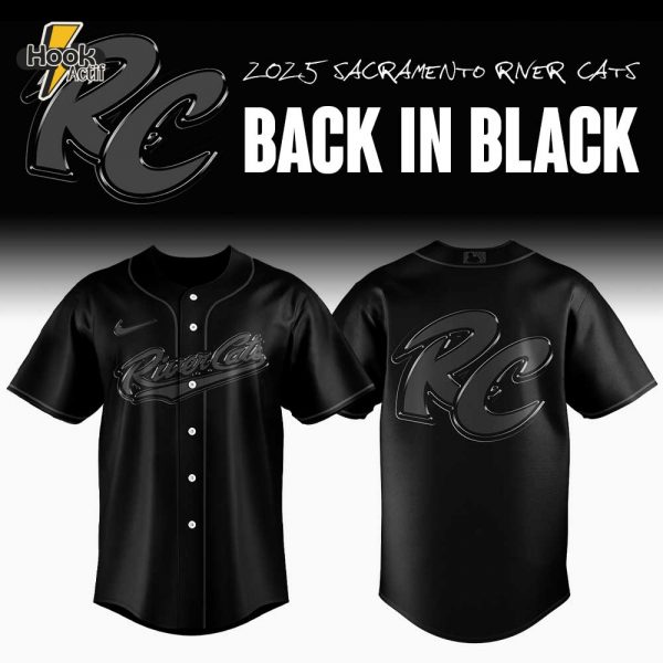 Sacramento River Cats Back in Black Premium Baseball Jersey