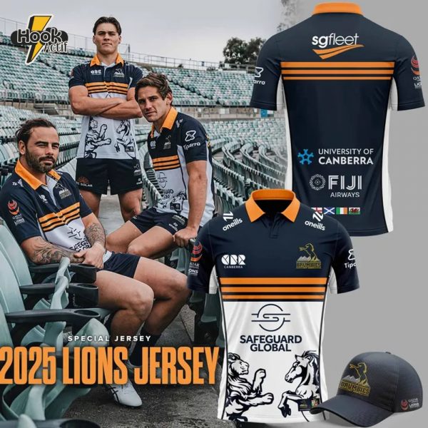 Safeguard Global ACT Brumbies Lions Special New 2025 Polo Shirt
