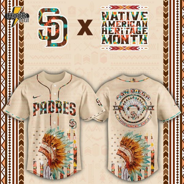 San Diego Padres MLB Native American Day Jersey 2025