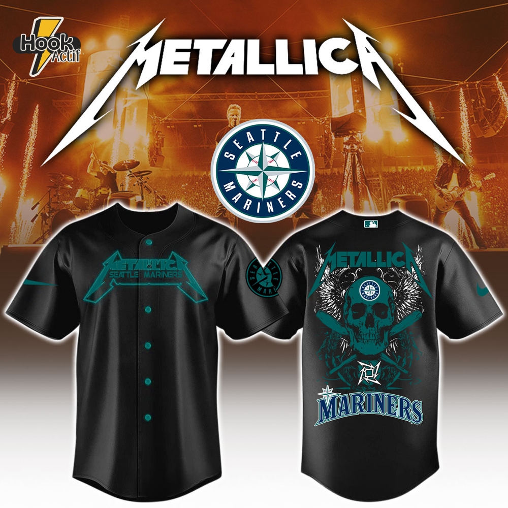 Seattle Mariners MLB x Metallica Jersey Limited Edition Seattle Mariners MLB x Metallica Jersey Limited Edition