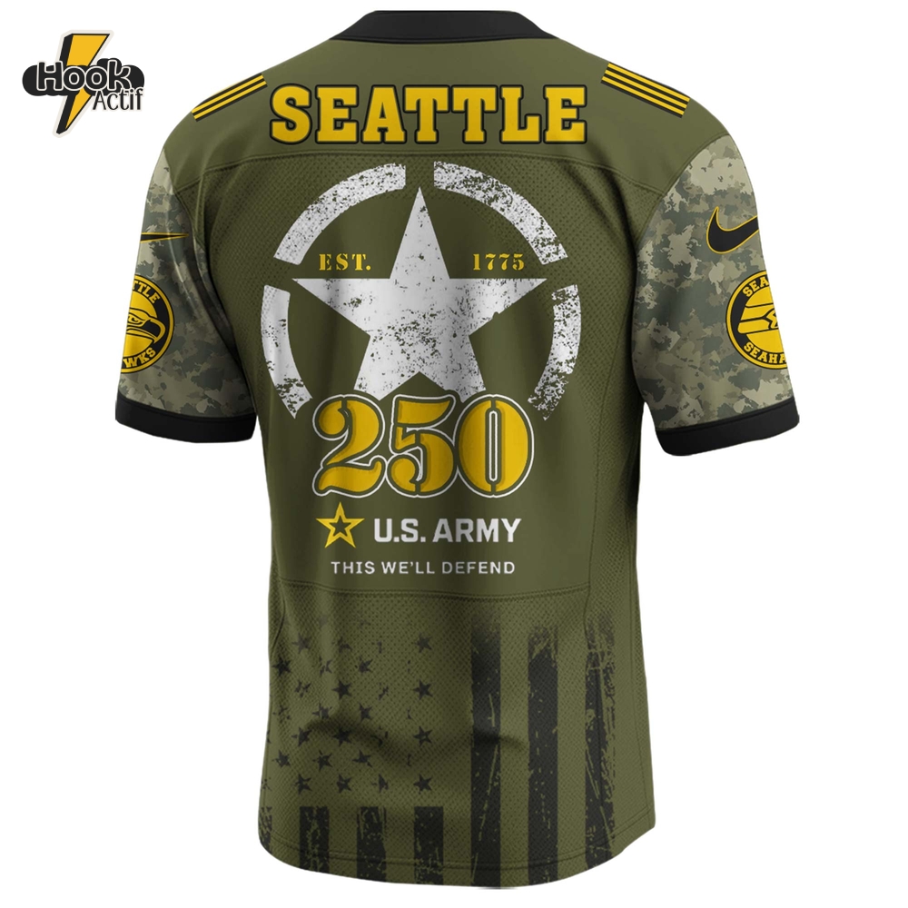 Seattle Seahawks NFL x U.S. Army 250th Birthday Celebration Jersey Seattle Seahawks NFL x U.S. Army 250th Birthday Celebration Jersey