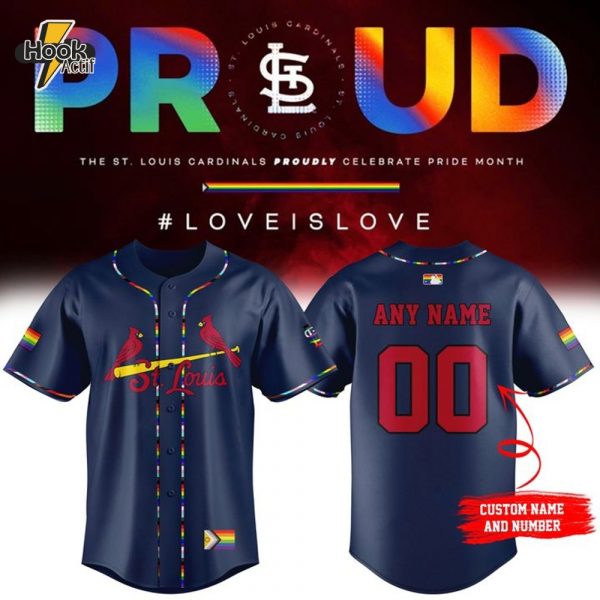 St. Louis Cardinals Pride Night Personalized Baseball Jersey