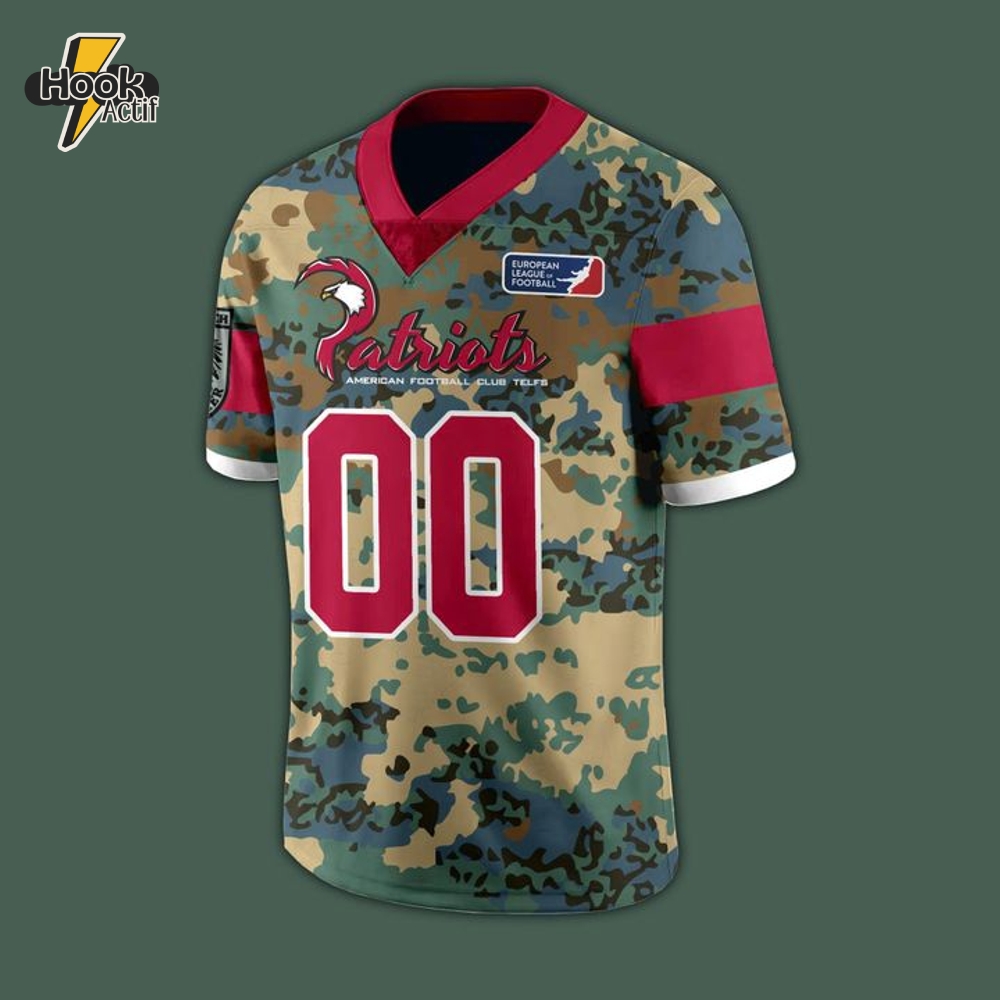 Telfs Patriots Salute to Service Personalized Football Jersey 2025 Telfs Patriots Salute to Service Personalized Football Jersey 2025
