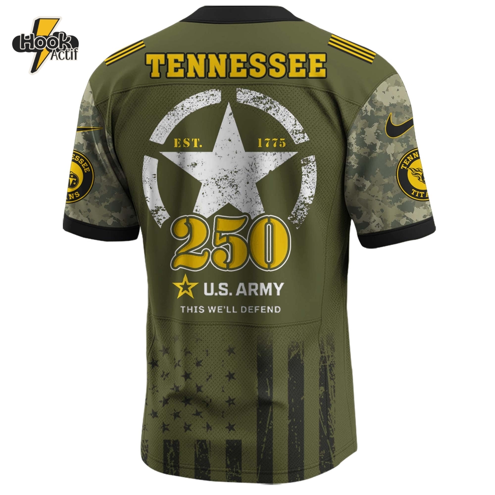 Tennessee Titans NFL x U.S. Army 250th Birthday Celebration Jersey Tennessee Titans NFL x U.S. Army 250th Birthday Celebration Jersey