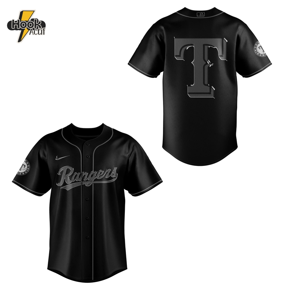 Texas Rangers "Back to Black" Special Baseball Jersey Texas Rangers "Back to Black" Special Baseball Jersey