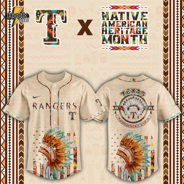 Texas Rangers MLB Native American Day Jersey 2025