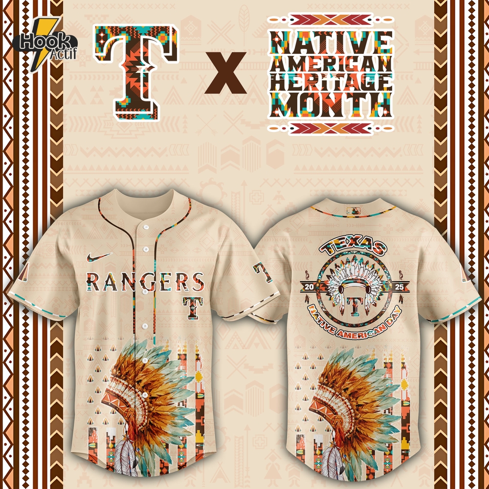 Texas Rangers MLB Native American Day Jersey 2025 Texas Rangers MLB Native American Day Jersey 2025