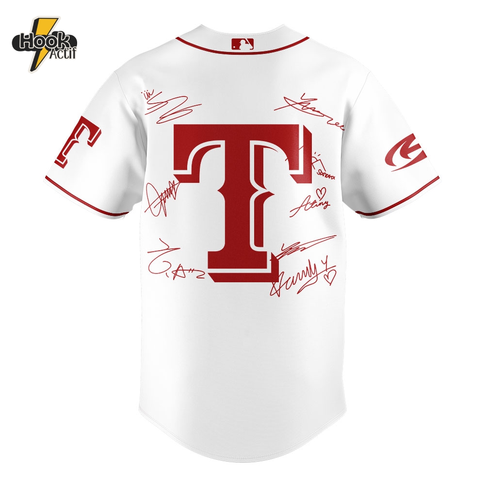 Texas Rangers x Ateez 2025 World Tour In Your Fantasy White Baseball Jersey Texas Rangers x Ateez 2025 World Tour In Your Fantasy White Baseball Jersey