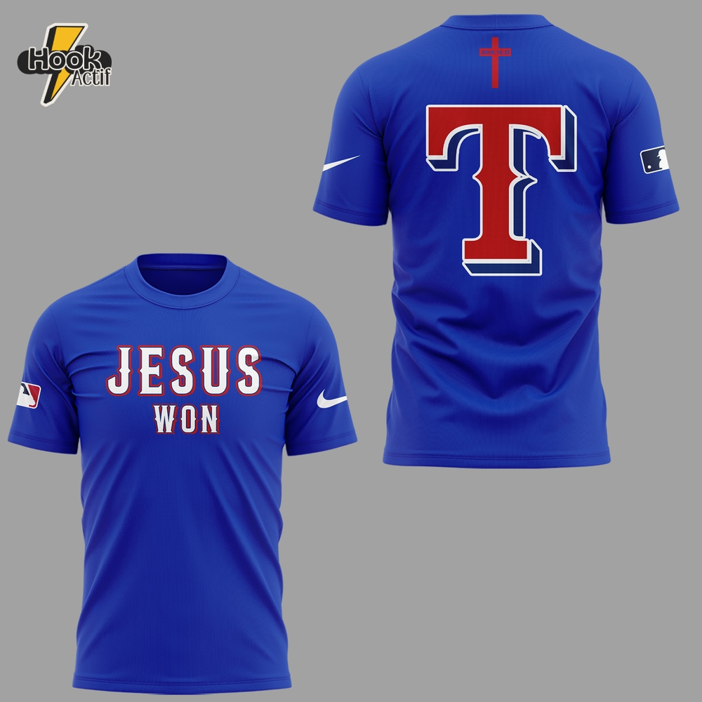 Texas Rangers x JESUS WON Special Tee Texas Rangers x JESUS WON Special Tee