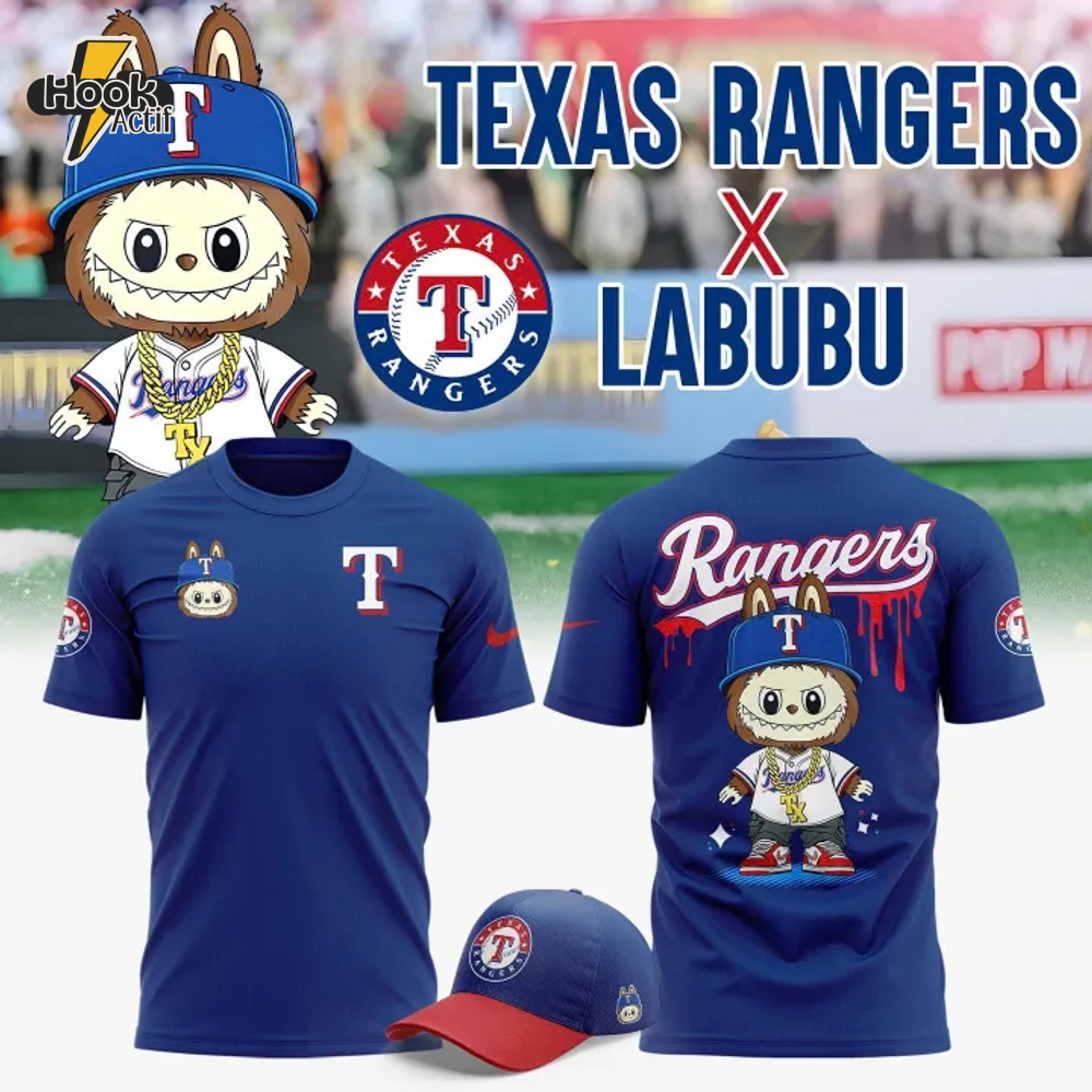 Texas Rangers x Labubu Special Blue Tee Texas Rangers x Labubu Special Blue Tee