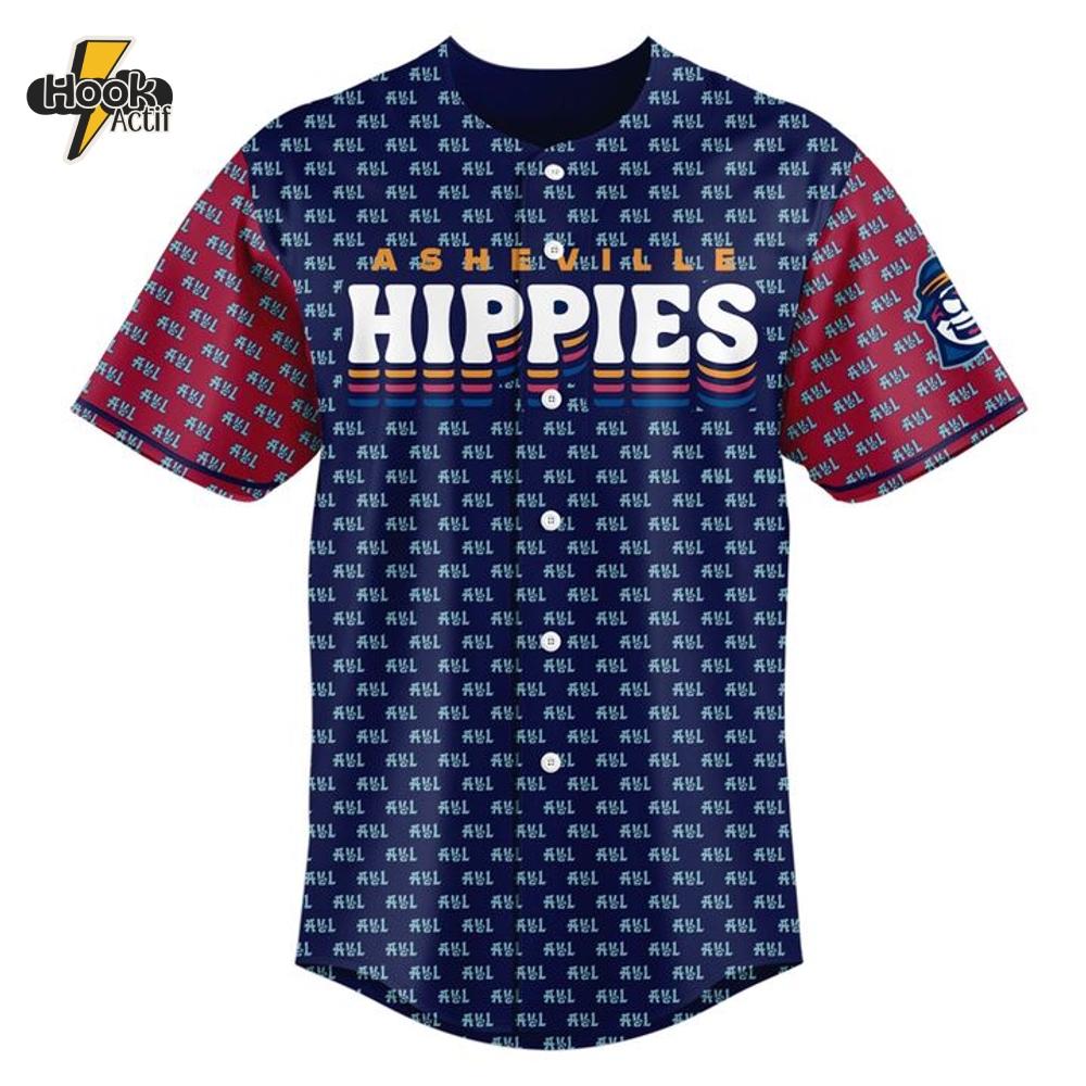 The Asheville Tourists Hippies Personalized Baseball Jersey The Asheville Tourists Hippies Personalized Baseball Jersey