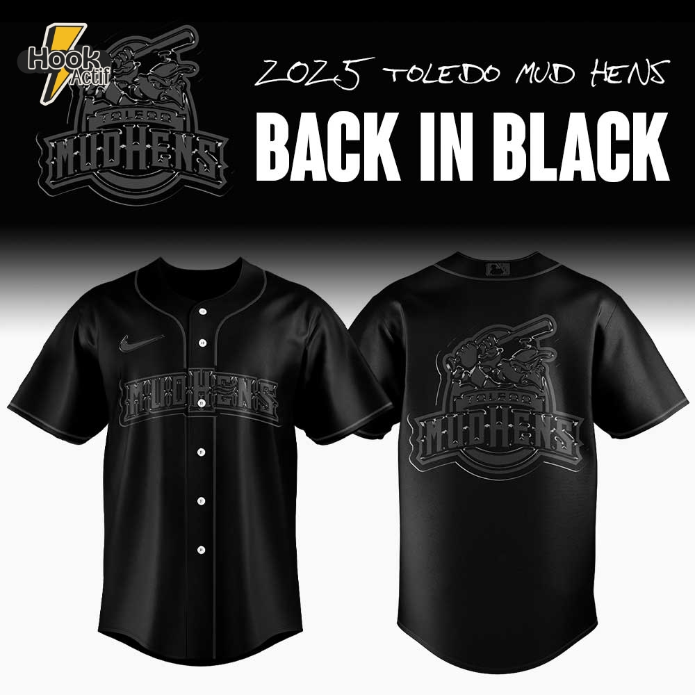 Toledo Mud Hens Back in Black Premium Baseball Jersey Toledo Mud Hens Back in Black Premium Baseball Jersey