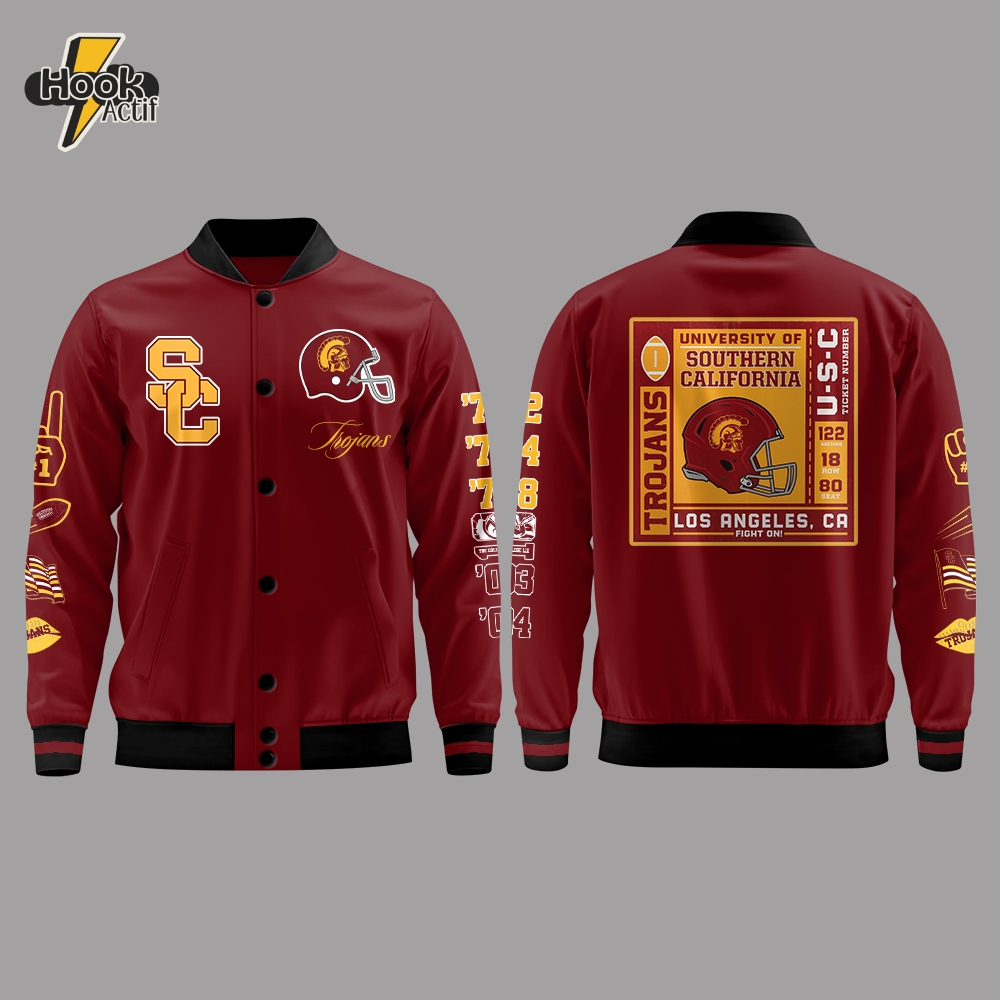 USC Trojans Football 2025 Limited Edition Baseball Jacket USC Trojans Football 2025 Limited Edition Baseball Jacket