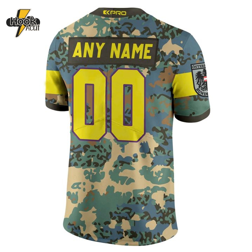 Vienna Vikings Salute to Service 2025 Camo Football Jersey Vienna Vikings Salute to Service 2025 Camo Football Jersey