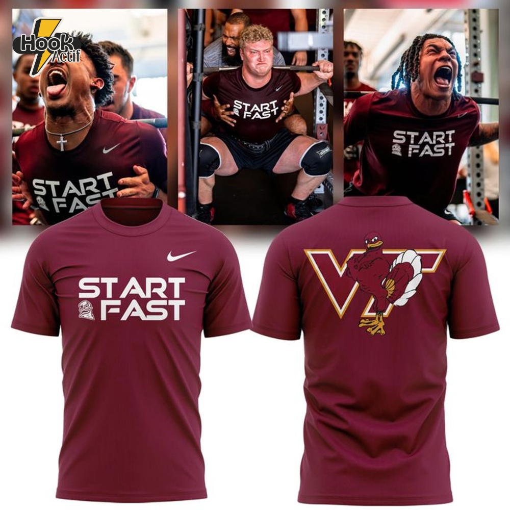 Virginia Tech Hokies "START FAST" Special Tee Virginia Tech Hokies "START FAST" Special Tee
