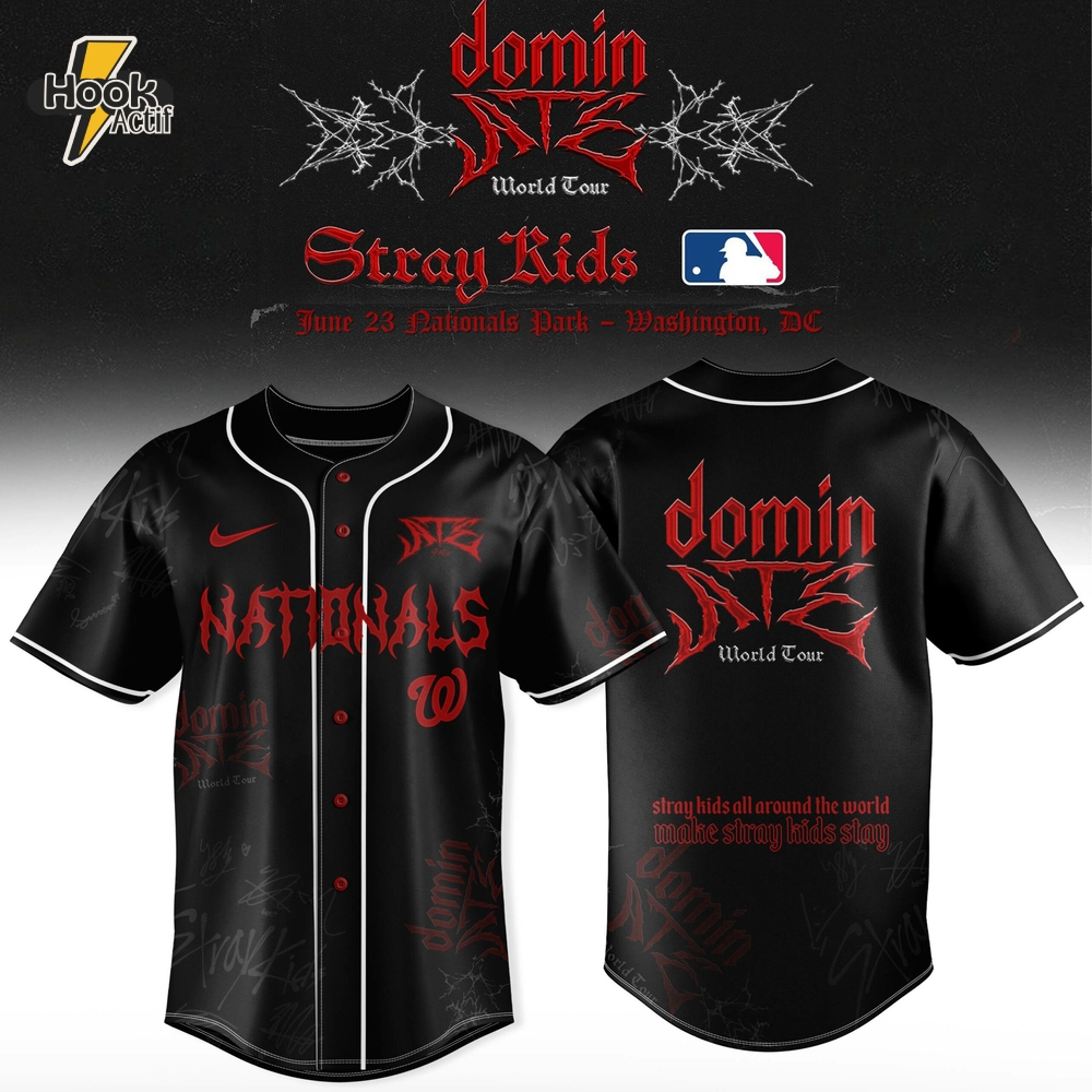Washington Nationals x Stray Kids Dominate World Tour 2025 Jersey Washington Nationals x Stray Kids Dominate World Tour 2025 Jersey