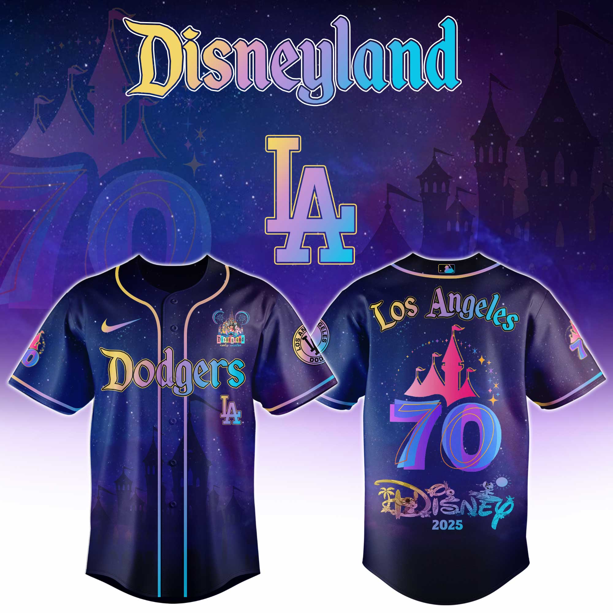 Los Angeles Dodgers x Disneyland 70th Anniversary Jersey Los Angeles Dodgers x Disneyland 70th Anniversary Jersey