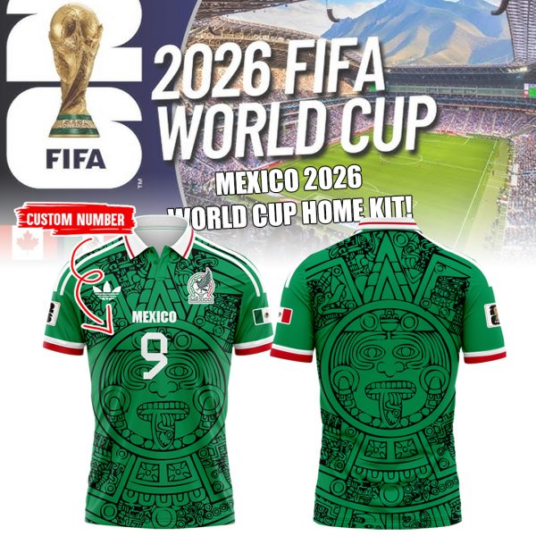 Mexico Football National Team 2026 World Cup Home Kit Custom Polo Shirt